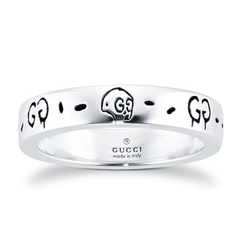 gucci sterling silver flora ring|gucci sterling silver ghost ring.